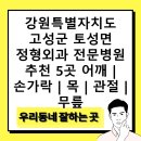 강원특별자치도 고성군 토성면 정형외과 전문병원 추천 5곳 어깨 | 손가락 | 목 | 관절 | 무릎