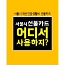 서울시 선불카드 사용처 재난긴급생활비 어디에 쓰지?