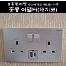 홍콩 전압 220V 콘센트, 멀티탭 어댑터 돼지코 이용후기(다이소)