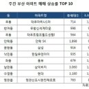 주간 아파트 상승률 TOP 10 (02/17) - 부산 대형 아파트 상승세 커지며, 매매가격 상승 이미지