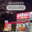 양산호수공원 | 광주 벚꽃명소 양산호수공원 주차정보 야장맛집 추천 숯불구이 통통돼지