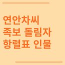 (주)명신환경 | 연안차씨 시조 조상 파 족보 돌림자 한자 항렬 인물
