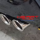 M440i LCI -＞M4 스타일 쿼드 크롬 듀얼팁 교체 작업 이미지