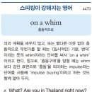 on a whim (충동적으로) 이미지