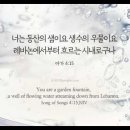 오늘의 '영어성경 사진'(935강) “정원의 샘과 생수의 우물인 신부”(아가 4장 15절) 이미지