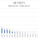 2021년 1월 3주차 마일리지 현황보고 이미지