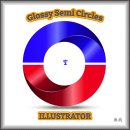 2022.11.29. 빛나는 반원 만들기 - Logo Design Glossy Semi Circles 이미지