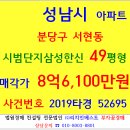 성남아파트경매 시범단지삼성한신 49평형 2019-52695 분당구 서현동 시범단지삼성 서현역 분당선 뒷매산 분당호 서현초등교 이미지