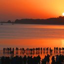 일출과 일몰 이미지