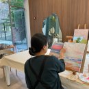 [옥정] 캔버스 위 아크릴화(꽃,풍경) 2차 | [미술공방 원데이 클래스] 판교 그림정원 아크릴화 그리기 (내돈내산 후기)