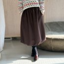 바스락 | 펌킨 바스락 스커트 직접 써본 후기｜밴딩 주름 롱스커트, 사계절 활용감