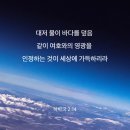 [‭하박국 2:14]대저 물이 바다를 덮음 같이 여호와의 영광을 인정하는 것이 세상에 가득하리라 이미지