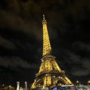 밤에 보는 파리의 에펠탑 이미지