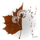 나뭇잎으로 펼치는 예술 # :) 이미지