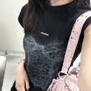 [Helene Paris] 헬레네파리스 코르셋 프린트 하프 티셔츠 블랙 후기