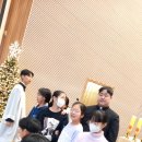 주님 성탄 대축일 밤미사 후 단체사진 모음 그리고 야외 아기예수님과 성모님 이미지