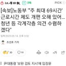 [속보]노동부 "'주 최대 69시간' 근로시간 제도 개편 오해 있어…청년 등 각계각층 의견 수렴하겠다" 이미지