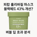 피캄 홀리바질 마스크로 블랙헤드 43% 개선? 버블 딥 효과 분석