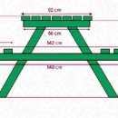 피크닉테이블 간단도면 이미지
