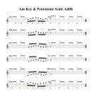 Am Key Pentatonic Scale &amp; 8Beat Adlib 이미지