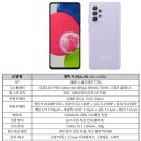 9월 3일 국내 출시되는 중급형 삼성 갤럭시A52s 이미지