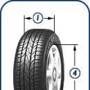 자동차 타이어 규격의 표기 방법 이미지