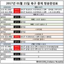 2017년 1월 21일 (토요일) 축구중계 방송편성표 이미지