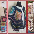 Cárdigan corto de crochet para mujer, atractivo chaleco 이미지