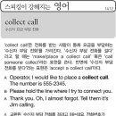 Collect call (수신자 요금 부담 전화) 이미지