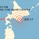 일본 홋카이도 구시로 서남서쪽 123㎞ 지역에서 규모 5.1 지진 이미지