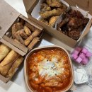 떡볶이튀김 | 답십리 맛집 홈치킨 후라이드 간장반반치킨 ( 떡볶이,튀김 ) 포장 후기