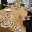 이오난사 미니라탄바구니 | 부산 명지 신호중학교 라탄공예 이오난사 행잉화분 만들기 단체수업