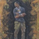Travis Scott. acrylic on canvas. 53cm x 45.5cm. 2020 이미지