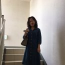 ootd / 데일리룩 - 여름과 가을사이 그 어딘가 : 프렐린 7부 데님 원피스, 구찌 패들락 숄더백, 핏플랍...