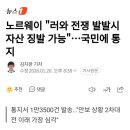 노르웨이 "러와 전쟁 발발시 자산 징발 가능"...국민에 통지 이미지