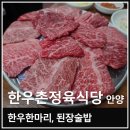 숯불한우한마리 | 안양 한우촌정육식당 한우한마리 된장술밥 명학역고기집 후기