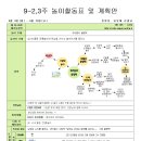 9-2,3주 놀이활동표 및 계획안 이미지