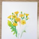 (6/22반)나의 작은 수채화 일러스트 | 수채화로 그린 예쁜 동화 감성 일러스트, 꽃과 소녀