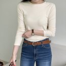 바띠에 | 아침저녁 쌀쌀한 요즘 가디건 속에 찰떡인 바띠소띠 20045 골지 티셔츠 후기