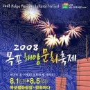 2008년 목포해양문화축제 프로그램 일정표 이미지