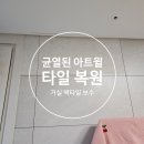 씨유양주백석본점 | 동탄 균열된 아트월 타일 복원 거실벽타일 수리 후기