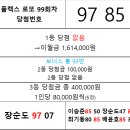 플렉스 로또 99회차 당첨자 이미지