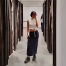 ZARA 자라 신상 나일론 질렛 스웨이드 로우라이즈 롱스커트 구매 후기
