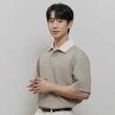 마인드브릿지 와플 조직 배색 세미 오버 카라 티셔츠 직접 입어보니 핏이 대박이네요