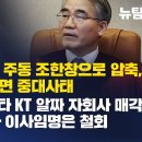 [심층분석] 尹선고 지연 주동 조한창으로 압축, 4월4일 넘기면 중대사태. 탄핵정국 틈타 KT 알짜 자회사 매각, 尹친분 인사 이사 임 이미지