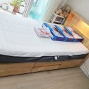 지평전기아울렛 | 청주침대, 증평 송산지평더웰아파트 / 수납 공간이 다양한 [원목 조명 수납 침대] 배송후기