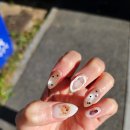 네일아트 | 수원 세류동 야간네일 가능한 핀네일 가을 곰돌이 네일아트 후기