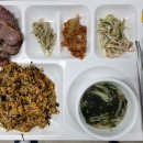 2023.06.07-참치김치볶음밥,오이냉국,훈제오리구이,맛살냉채볶음,배추김치,숙주나물무침,허니머스타드소스 이미지