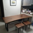 미산3구 | 잘 나가는 그랑자이 북미산 블랙월넛 북매칭 내츄럴 라이브엣지 테이블탑