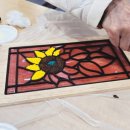 펄프아트 해바라기 키친타올걸이 이미지